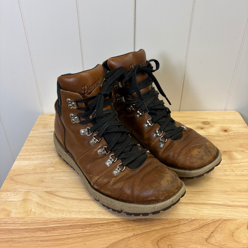 Danner Vertigo 917 Leather Goretex Hiking Boots Men Size 8.5 Light Brown Outdoor